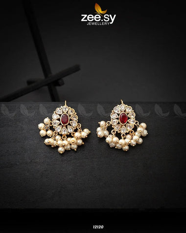 Beads Studs Earrings Red Earrings - Zeesy Jewellery Pakistan | Premium Artificial & Imitation Jewellery