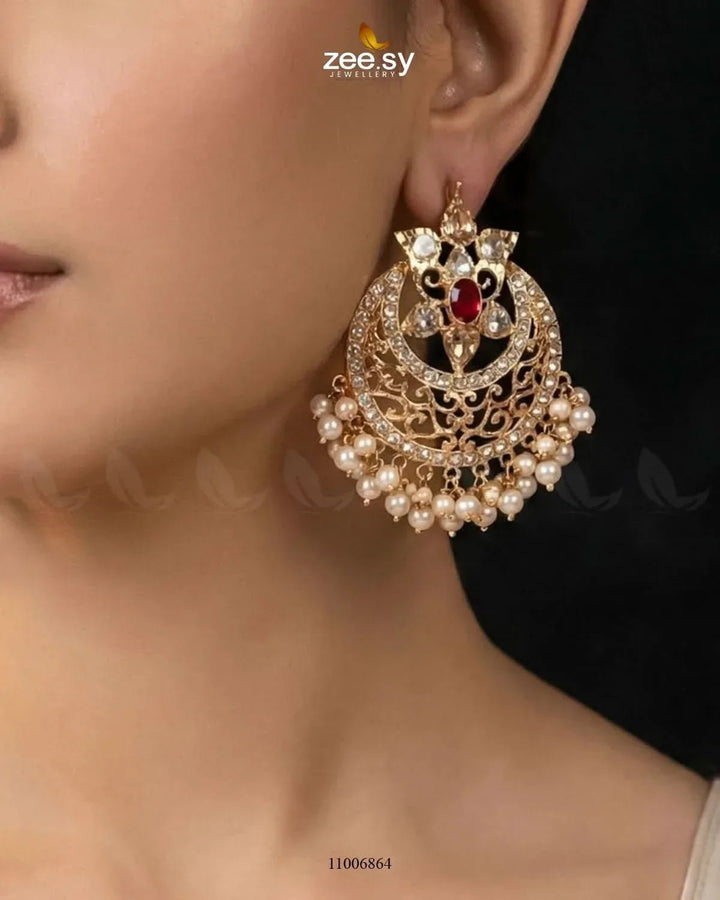 Exclusive Sheesh Gul Stud Earrings Earrings - Zeesy Jewellery Pakistan | Premium Artificial & Imitation Jewellery