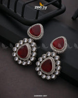 EARRINGS-0817 Red Earrings - Zeesy Jewellery Pakistan | Premium Artificial & Imitation Jewellery