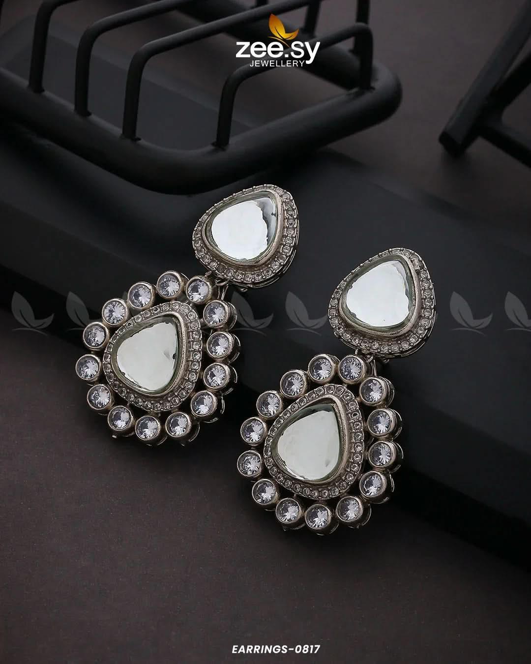 EARRINGS-0817 Silver Earrings - Zeesy Jewellery Pakistan | Premium Artificial & Imitation Jewellery