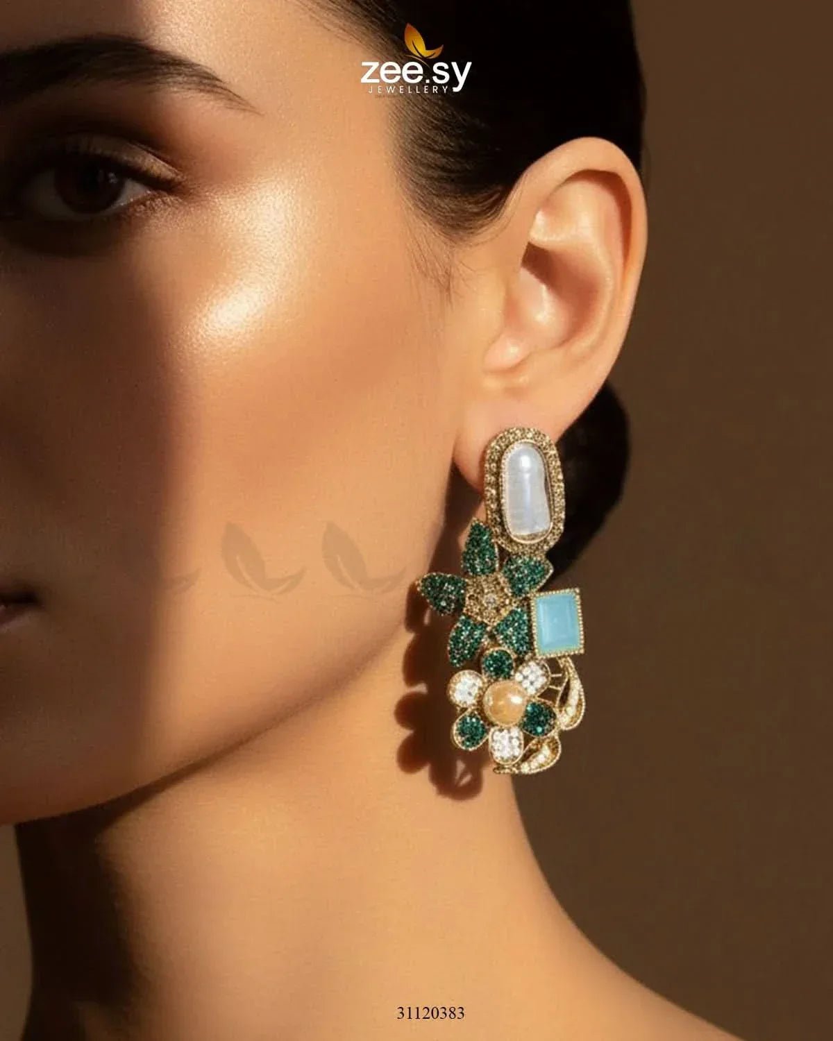 Baroque Garden Cluster Earrings Earrings - Zeesy Jewellery Pakistan | Premium Artificial & Imitation Jewellery