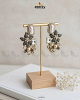 Baroque Garden Cluster Earrings Metallic Earrings - Zeesy Jewellery Pakistan | Premium Artificial & Imitation Jewellery
