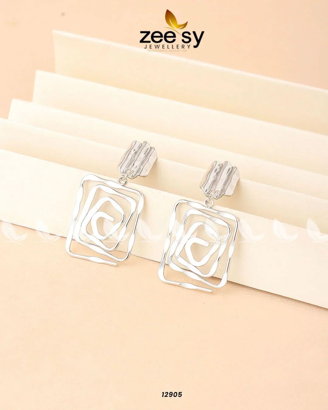 Anemone Earrings Silver Earrings - Zeesy Jewellery Pakistan | Premium Artificial & Imitation Jewellery