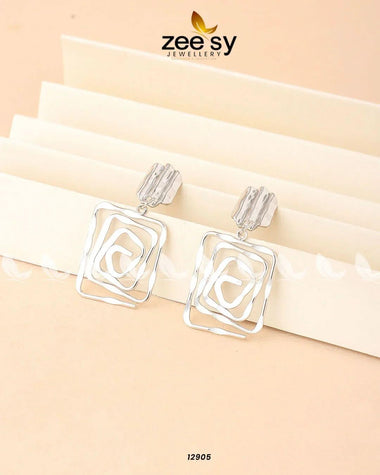 Anemone Earrings Silver Earrings - Zeesy Jewellery Pakistan | Premium Artificial & Imitation Jewellery