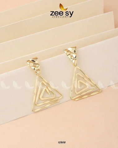 Begonia Earrings Golden Earrings - Zeesy Jewellery Pakistan | Premium Artificial & Imitation Jewellery