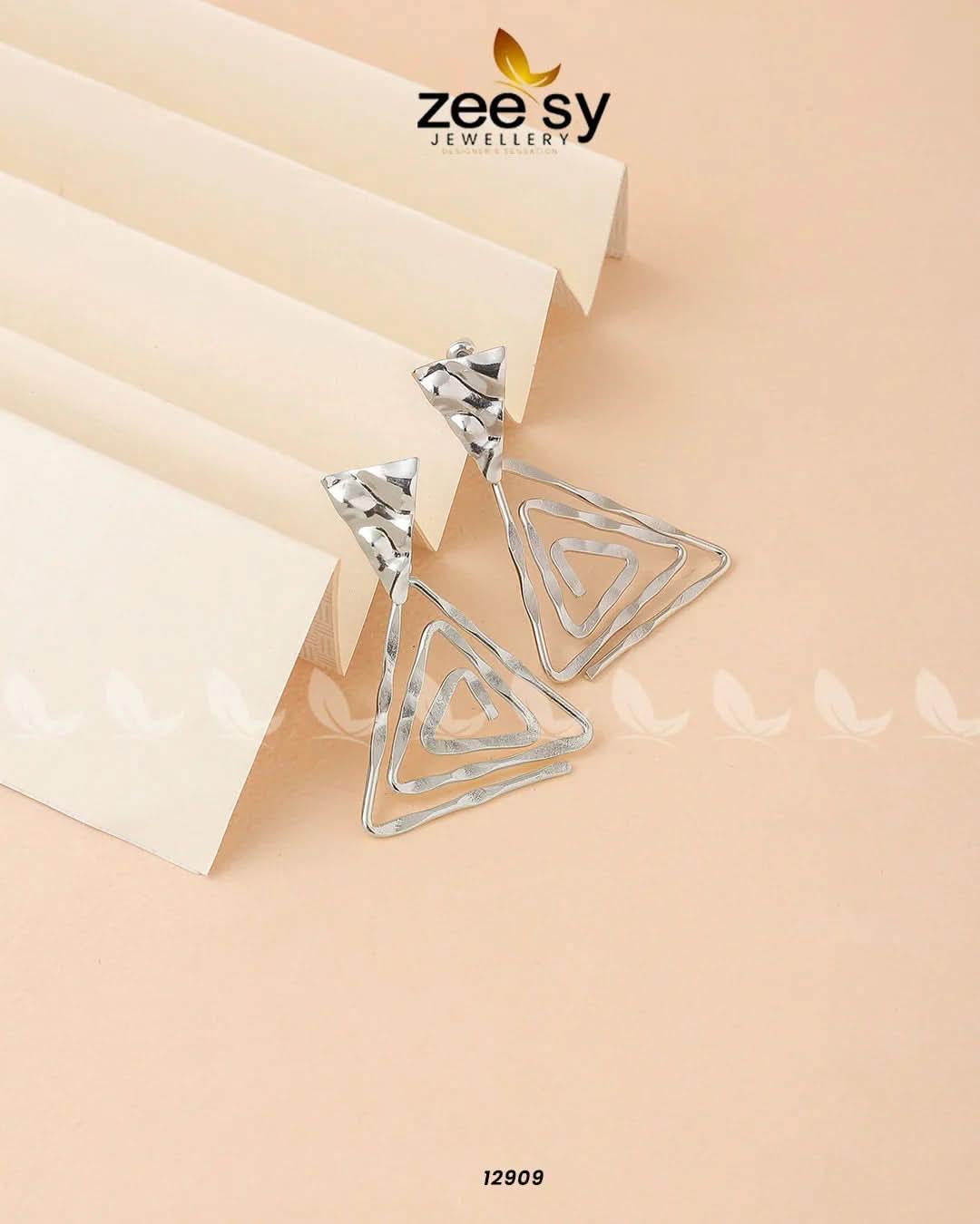 Begonia Earrings Silver Earrings - Zeesy Jewellery Pakistan | Premium Artificial & Imitation Jewellery