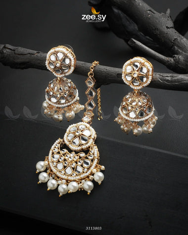 Anam Earrings White Earrings - Zeesy Jewellery Pakistan | Premium Artificial & Imitation Jewellery