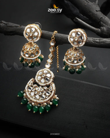 Anam Earrings Green Earrings - Zeesy Jewellery Pakistan | Premium Artificial & Imitation Jewellery
