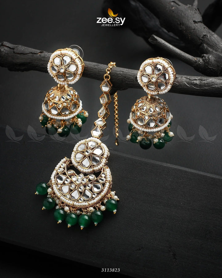 Anam Earrings Green Earrings - Zeesy Jewellery Pakistan | Premium Artificial & Imitation Jewellery