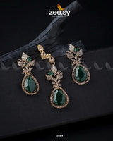 Crocus Earrings Set Golden Green Earrings - Zeesy Jewellery Pakistan | Premium Artificial & Imitation Jewellery