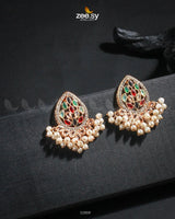Faisha Earrings Golden Multi Earrings - Zeesy Jewellery Pakistan | Premium Artificial & Imitation Jewellery