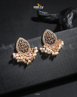 Faisha Earrings Golden Black Earrings - Zeesy Jewellery Pakistan | Premium Artificial & Imitation Jewellery