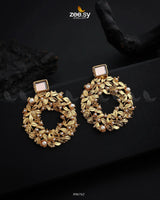 Leaf Nest Earrings Champagne Earrings - Zeesy Jewellery Pakistan | Premium Artificial & Imitation Jewellery