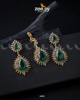 Lupine Earrings Golden Green Earrings - Zeesy Jewellery Pakistan