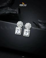 Daphne Earrings Silver White Earrings - Zeesy Jewellery Pakistan | Premium Artificial & Imitation Jewellery