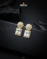 Daphne Earrings Golden White Earrings - Zeesy Jewellery Pakistan | Premium Artificial & Imitation Jewellery