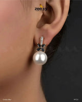 Nizha Earrings Golden Blue Earrings - Zeesy Jewellery Pakistan | Premium Artificial & Imitation Jewellery