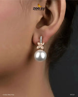 Nizha Earrings Golden Mint Pink Earrings - Zeesy Jewellery Pakistan | Premium Artificial & Imitation Jewellery