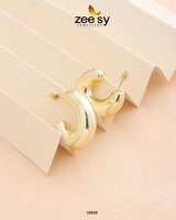 C-Type Stud Earrings - Zeesy.pk