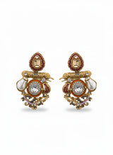 Regal Multi Baroque Drop Earrings Earrings - Zeesy Jewellery Pakistan | Premium Artificial & Imitation Jewellery