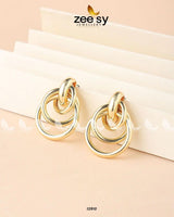Cosmos Earrings Golden Earrings - Zeesy Jewellery Pakistan | Premium Artificial & Imitation Jewellery