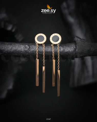 Elegance Earrings Golden Earrings - Zeesy Jewellery Pakistan | Premium Artificial & Imitation Jewellery