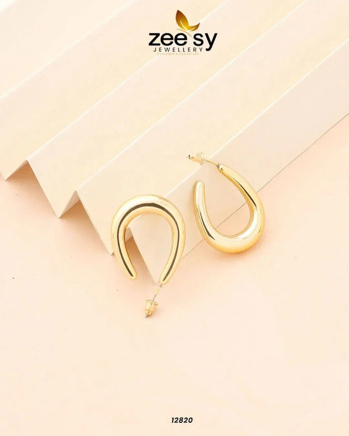 Enkei Hoops Earrings Golden Earrings - Zeesy Jewellery Pakistan | Premium Artificial & Imitation Jewellery