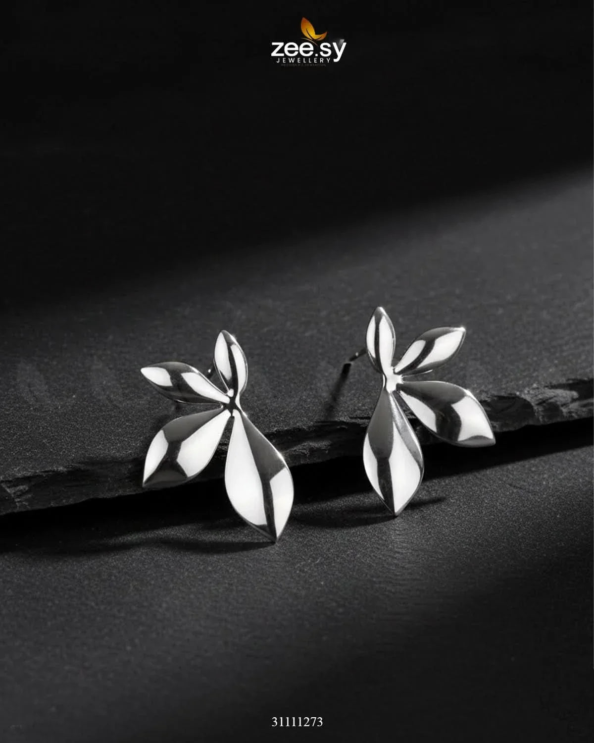 Florora Earrings Silver Earrings - Zeesy Jewellery Pakistan | Premium Artificial & Imitation Jewellery