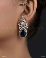Ivy Earrings Silver Blue Earrings - Zeesy Jewellery Pakistan | Premium Artificial & Imitation Jewellery