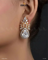 Ivy Earrings Golden White Earrings - Zeesy Jewellery Pakistan | Premium Artificial & Imitation Jewellery