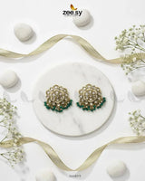 Dewdrop Earrings Golden Green Earrings - Zeesy Jewellery Pakistan | Premium Artificial & Imitation Jewellery