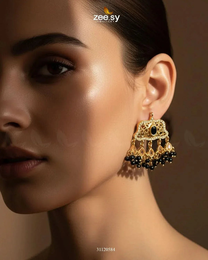 Elegant Tassel Moti Work Earrings Earrings - Zeesy Jewellery Pakistan | Premium Artificial & Imitation Jewellery