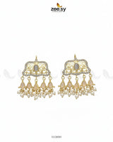 Elegant Tassel Moti Work Earrings Golden Pearl Earrings - Zeesy Jewellery Pakistan | Premium Artificial & Imitation Jewellery