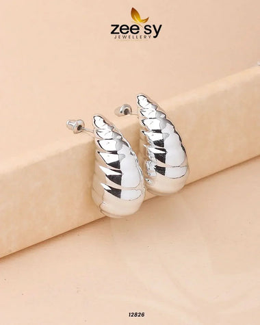 Hyperbola Drop Earrings Silver Earrings - Zeesy Jewellery Pakistan | Premium Artificial & Imitation Jewellery