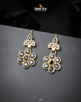 Primrose Earrings Golden Black Earrings - Zeesy Jewellery Pakistan | Premium Artificial & Imitation Jewellery