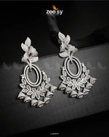 EARRINGS-0561 Silver White Earrings - Zeesy Jewellery Pakistan | Premium Artificial & Imitation Jewellery
