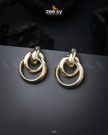 Monet Earrings Golden Earrings - Zeesy Jewellery Pakistan | Premium Artificial & Imitation Jewellery