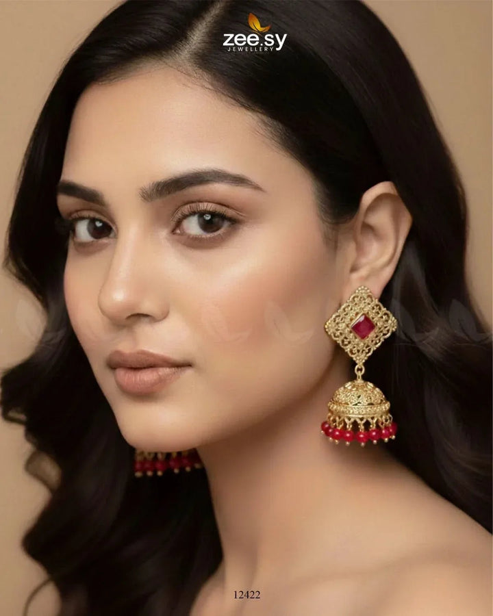 Ethnic Jhumki Earrings Earrings - Zeesy Jewellery Pakistan | Premium Artificial & Imitation Jewellery