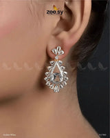 Aster Earrings Golden White Earrings - Zeesy Jewellery Pakistan | Premium Artificial & Imitation Jewellery