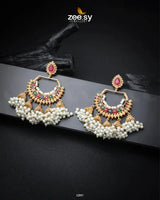 Shumaila's Earrings Golden Multi Earrings - Zeesy Jewellery Pakistan | Premium Artificial & Imitation Jewellery