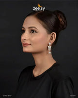 Flutura Earrings Golden Silver Earrings - Zeesy Jewellery Pakistan | Premium Artificial & Imitation Jewellery