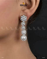 Vyom Earrings Silver Earrings - Zeesy Jewellery Pakistan | Premium Artificial & Imitation Jewellery