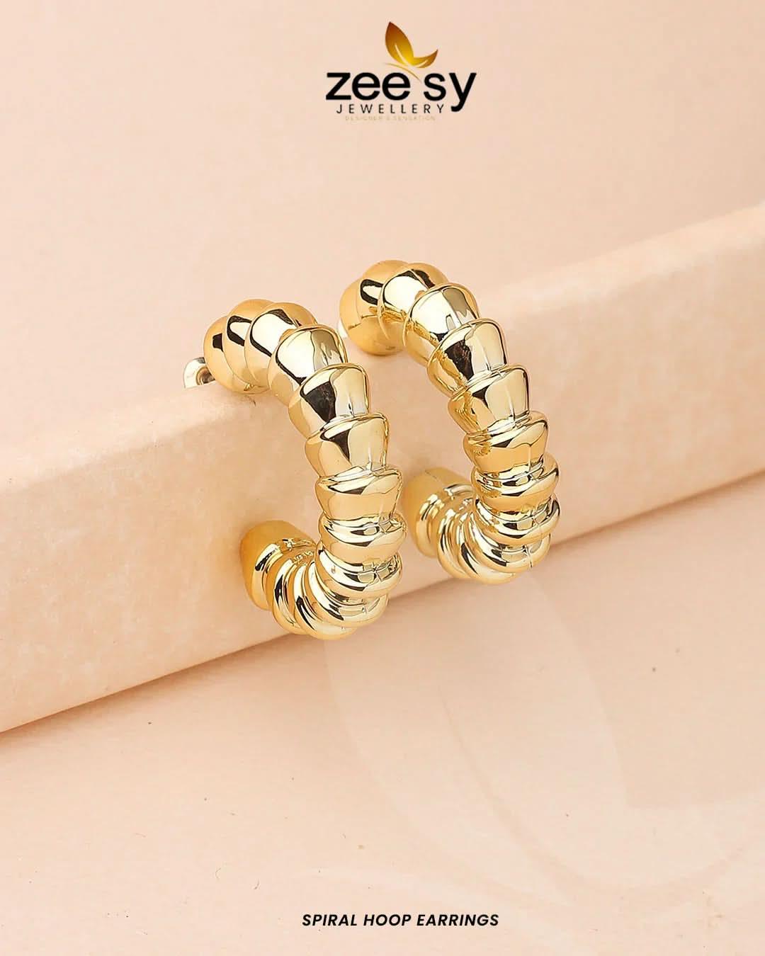 Spiral Hoop Earrings - Zeesy.pk