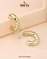Spiral Hoop Earrings - Zeesy.pk
