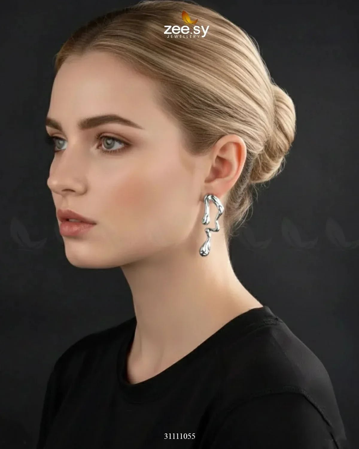 Sylvara Earrings Silver Earrings - Zeesy Jewellery Pakistan | Premium Artificial & Imitation Jewellery