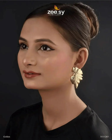 Sylvaraa Earrings Golden Earrings - Zeesy Jewellery Pakistan | Premium Artificial & Imitation Jewellery
