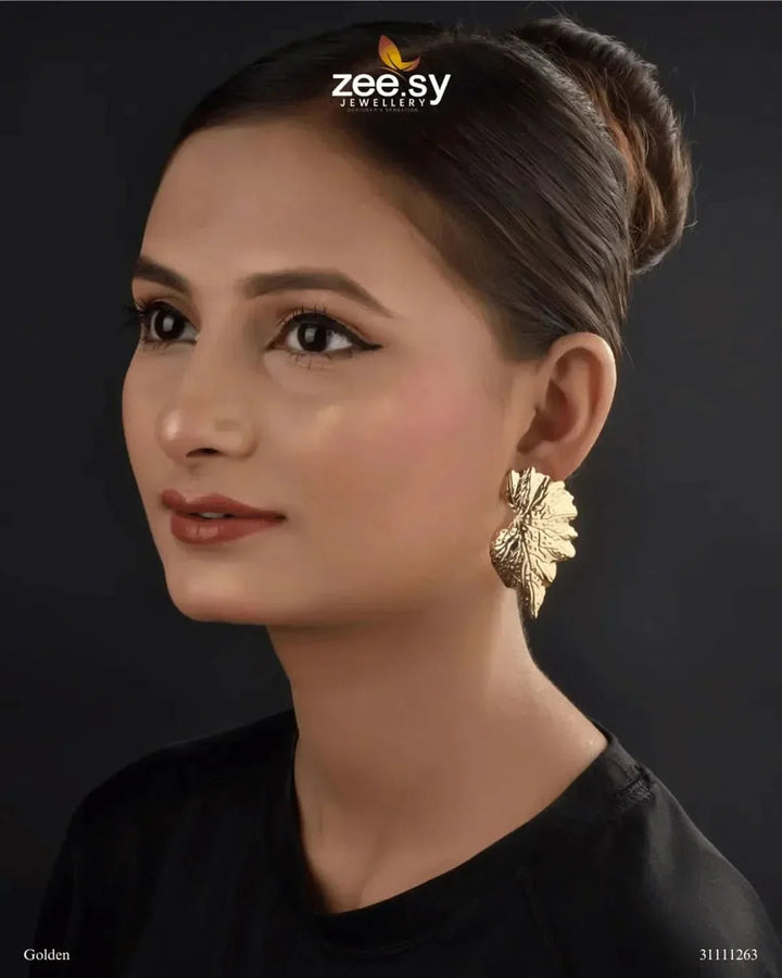Sylvaraa Earrings Golden Earrings - Zeesy Jewellery Pakistan | Premium Artificial & Imitation Jewellery