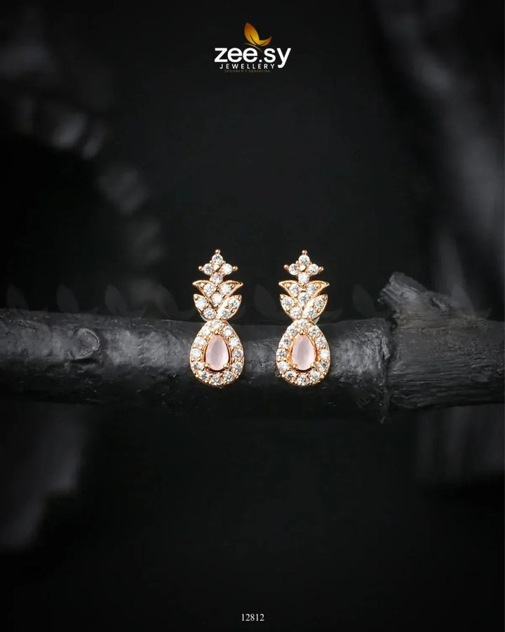 Diana's Earrings Golden Champagne Earrings - Zeesy Jewellery Pakistan | Premium Artificial & Imitation Jewellery