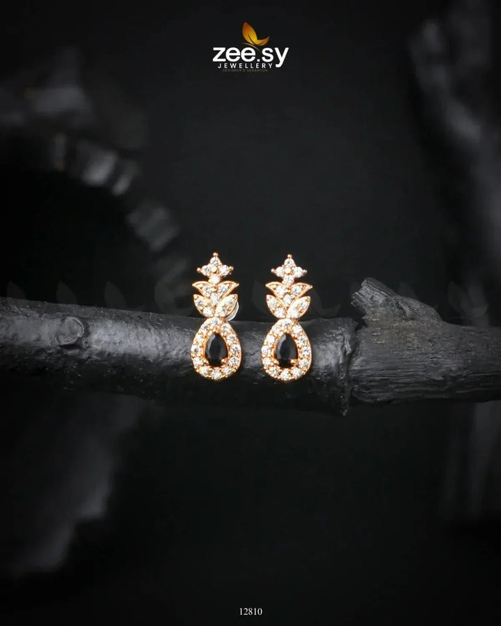 Diana's Earrings Golden Black Earrings - Zeesy Jewellery Pakistan | Premium Artificial & Imitation Jewellery