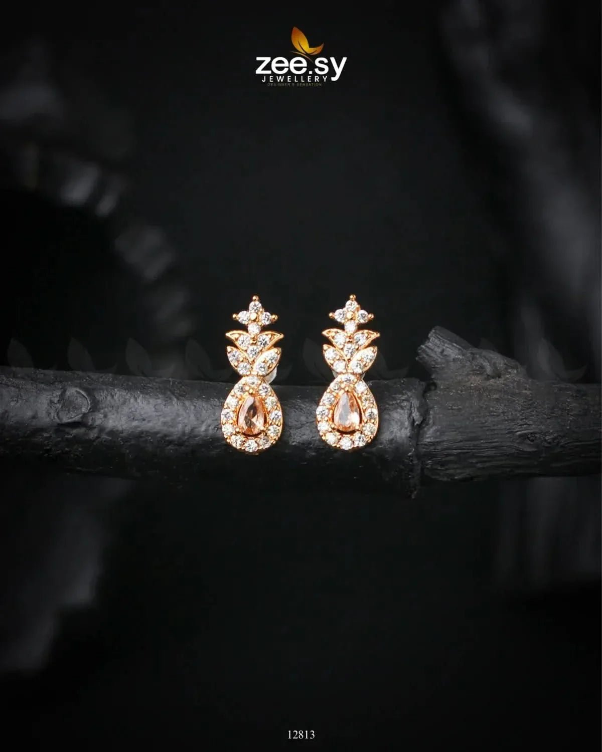 Diana's Earrings Golden Mint Pink Earrings - Zeesy Jewellery Pakistan | Premium Artificial & Imitation Jewellery